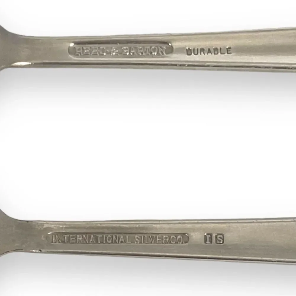 Set Of 2 Silver Plate Demitasse Spoons Hotel Statler REED BARTON / IS Vintage